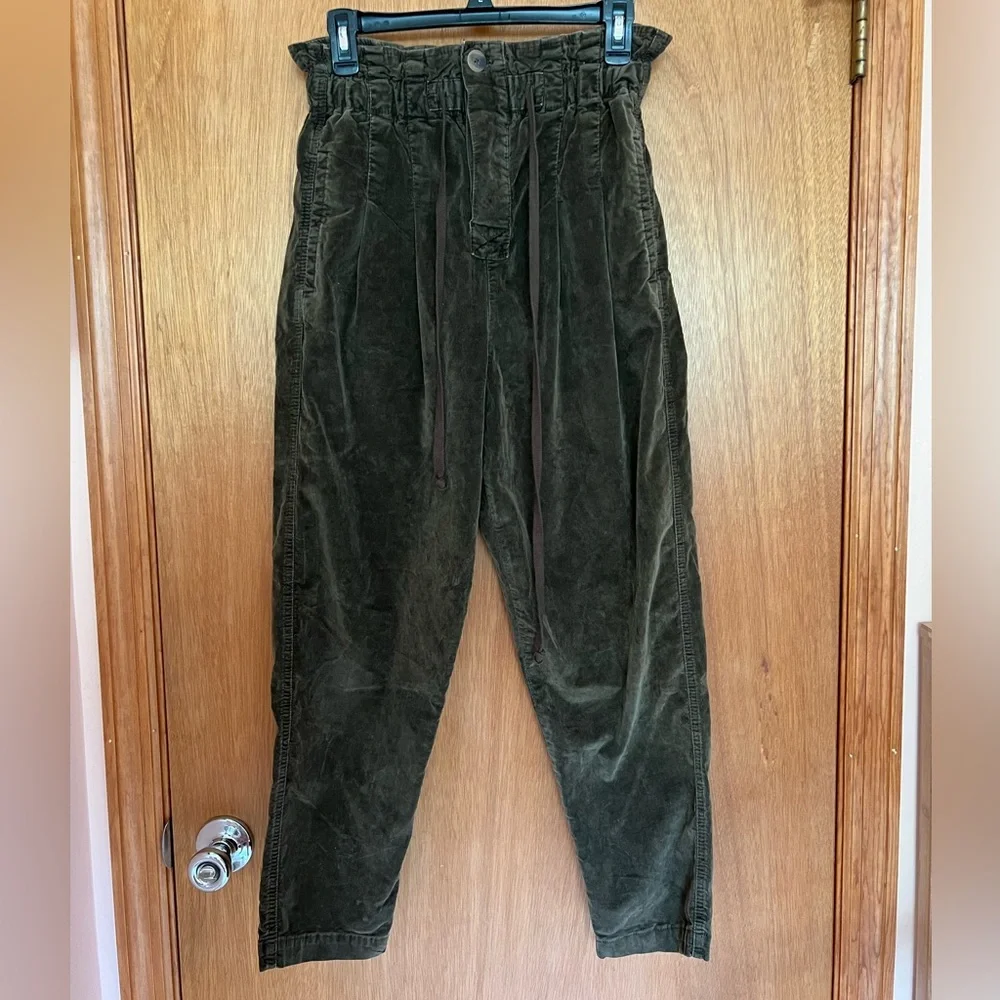 Free People Margate Corduroy paperbag waist pants